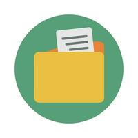 Modern folder and document icons. File organization. Vectors. vector