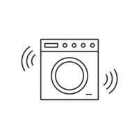 Icon of a vibrating washing machine. Vector. vector