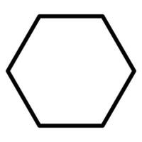 hexagonal símbolo. hexagonal forma. vector. vector