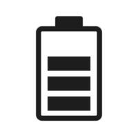 Simple battery silhouette icon. Charging icon. Vector. vector