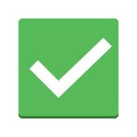 Flat design square check mark icon. Vector. vector