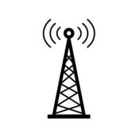 Radio tower icon. Cellular communication tower and cellular radio waves. Vector. vector