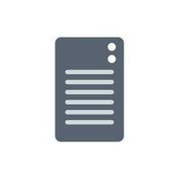 Flat design vertical server icon. Cloud storage. Vector. vector