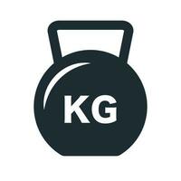 Kilogram weight icon. Kettlebell. Weight Training. Vector. vector