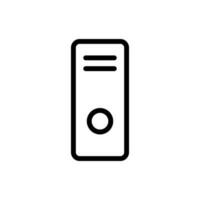 Simple vertical server icon. Web hosting. Vector. vector