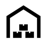 Simple warehouse icon. Logistics storage room. Vector. vector