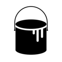 Paint bucket silhouette icon. Vector. vector