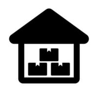 Warehouse silhouette icon. Logistics. Vector. vector