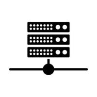 Server icon connected to the Internet. Vector. vector