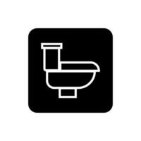 Square toilet icon. Washroom. Vector. vector