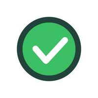 Check mark button icon. Decision button. Vector. vector