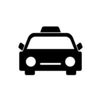 Silhouette icon of the front of a cab. symbol of Taxi. Vector. vector