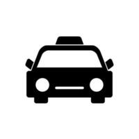 Silhouette icon of the front of a cab. symbol of Taxi. Vector. vector