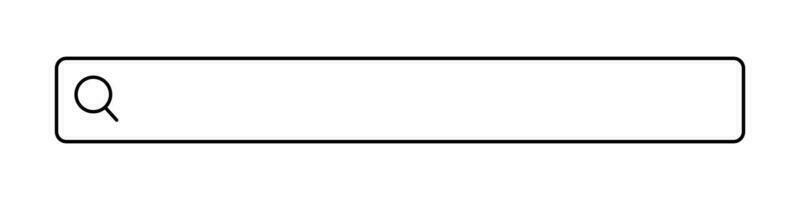 Simple search bar with magnifying glass and copy space. Internet search box. Vector. vector