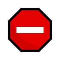 Octagonal No Entry icon. Vector. vector