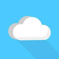 Cloud icon and shadow. Weather. Vector. vector