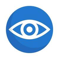 Modern blue round eye icon. Vector. vector