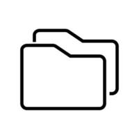 Two simple folder icons. Organize computer files. Vector. vector