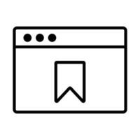 Window and bookmark icon. Browser bookmark. Vector. vector