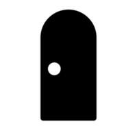 Rounded door silhouette icon. Vector. vector