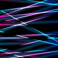 Bright neon laser rays stripes abstract background vector