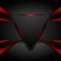 Abstract shiny hi-tech futuristic red and black background vector