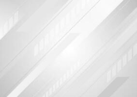 Grey white tech geometric minimal abstract background vector