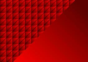 Red tech geometric mosaic 3d triangles abstract background vector