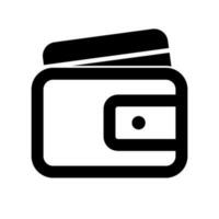 Wallet and card silhouette icon. Valuables. Vector. vector