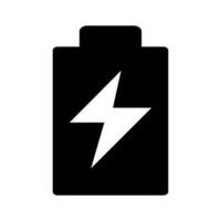 Charging battery silhouette icon. Battery during charging. Vector. vector