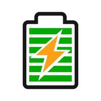 Flat design charging battery icon. Power Battery. Vector. vector