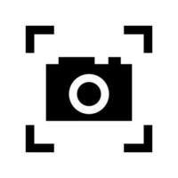 Camera focus silhouette icon. Vector. vector