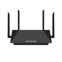 Realistic router icon with flat design. Internet Wi-Fi router. Vector. vector