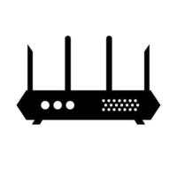 Wi-Fi router silhouette icon. Network router. Vector. vector