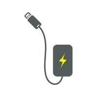 power bank icon, portable charging device, vector illustration.