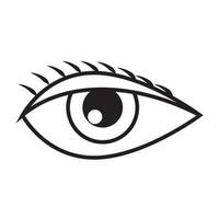 Eye icon sign flat. Editable stroke. Vector illustration EPS 10.