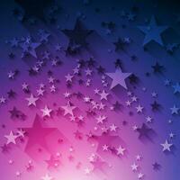 Neon blue and purple stars abstract shiny background vector