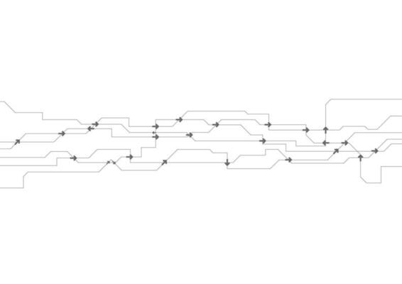 Grey tech lines and arrows abstract background