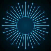 Blue shiny neon abstract star background vector