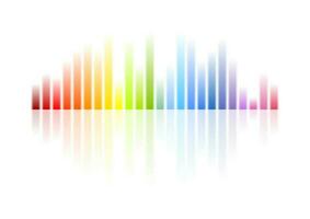 Rainbow colors musical equalizer abstract background vector