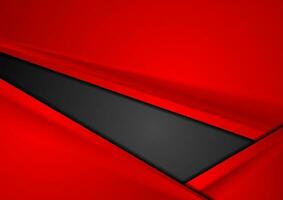 Red and black tech corporate contrast background vector