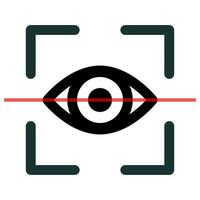 Eye and scan icon. Test. Vector. vector