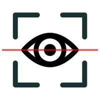 Eye and scan icon. Test. Vector. vector