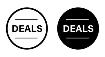 DEAL silhouette icon set. Vector. vector