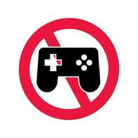 Prohibition of game. Gaming regulation. Vector. vector