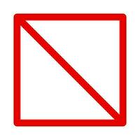 Square prohibited sign icon. Vector. vector