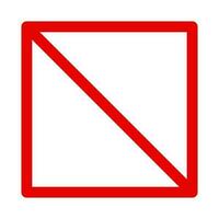 Square prohibited sign icon. Vector. vector