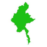 verde myanmar mapa icono. vector. vector