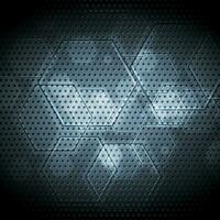 Dark blue hi-tech geometric hexagons abstract background vector