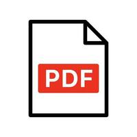 sencillo pdf extensión archivo icono. electrónico documento. vector. vector